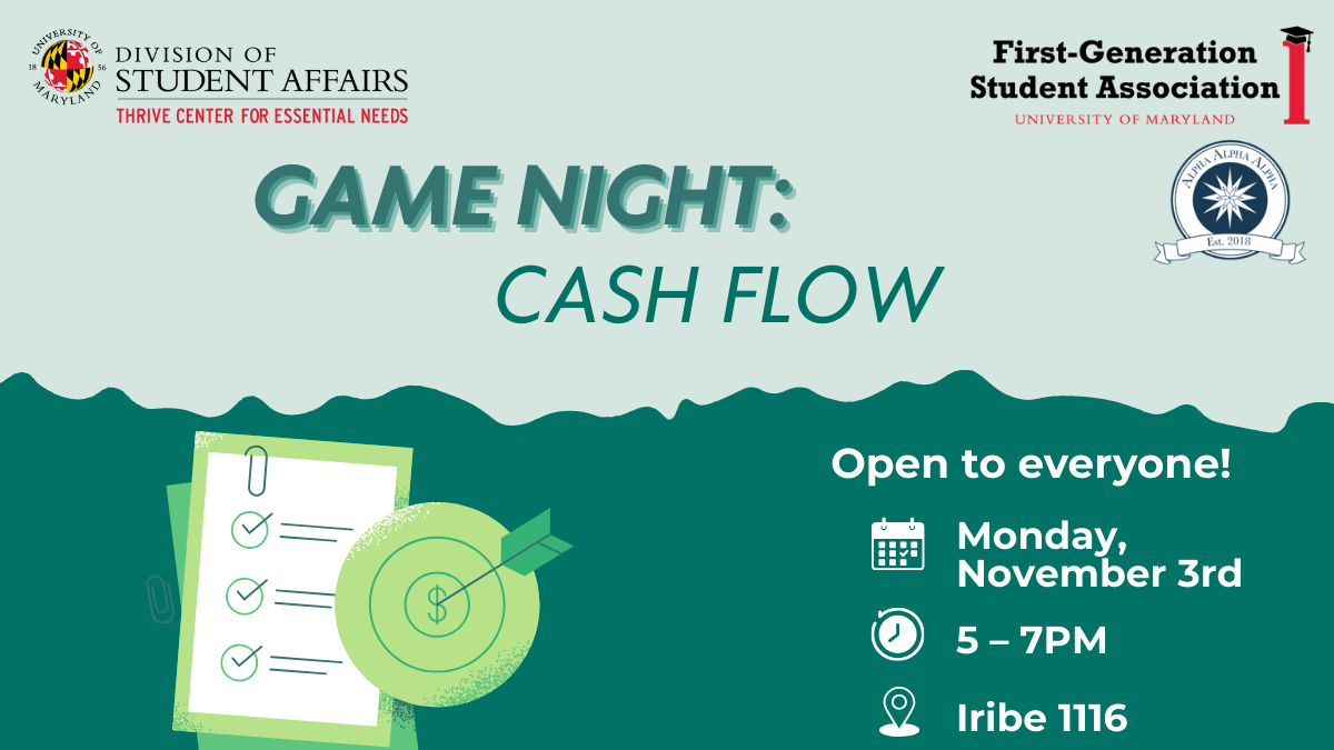 money illustration with event details